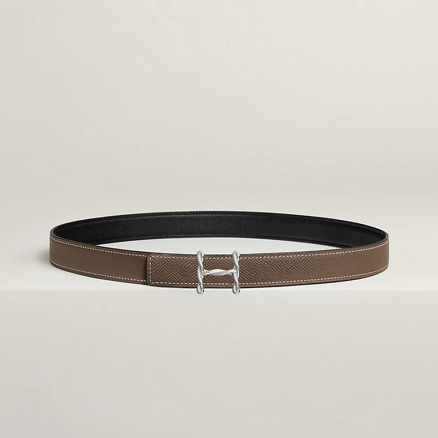 H Torsade belt buckle & Reversible leather strap 24 mm - Image 1